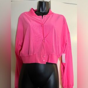 NWT Neon Pink Sheer Jacket